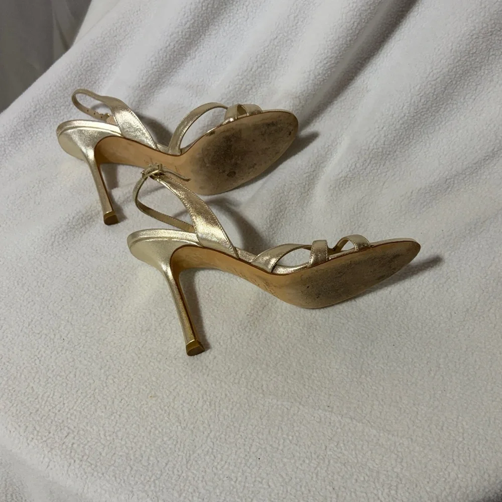 Jimmy Choo Elegant Gold Heels - Picture 5 of 7